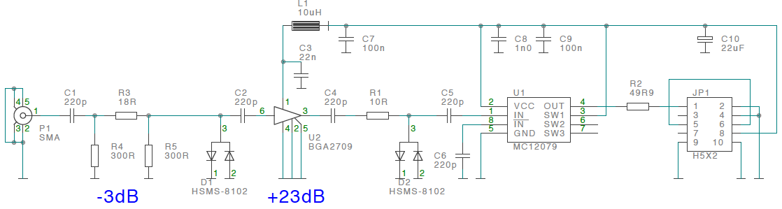 3GHz prescaler for HP53181A counter